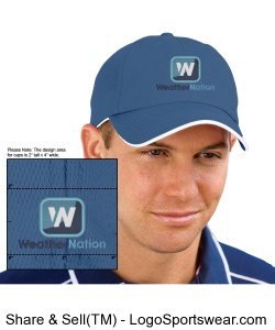 Blue cap with embroidered logo Design Zoom